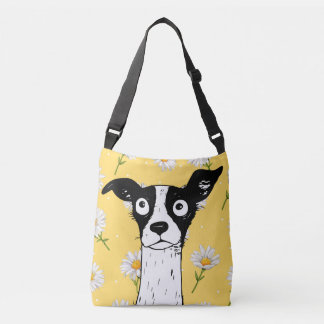 Bolso Cruzado Sunny Paws Amarillo Whimsical Floral Tote Bag