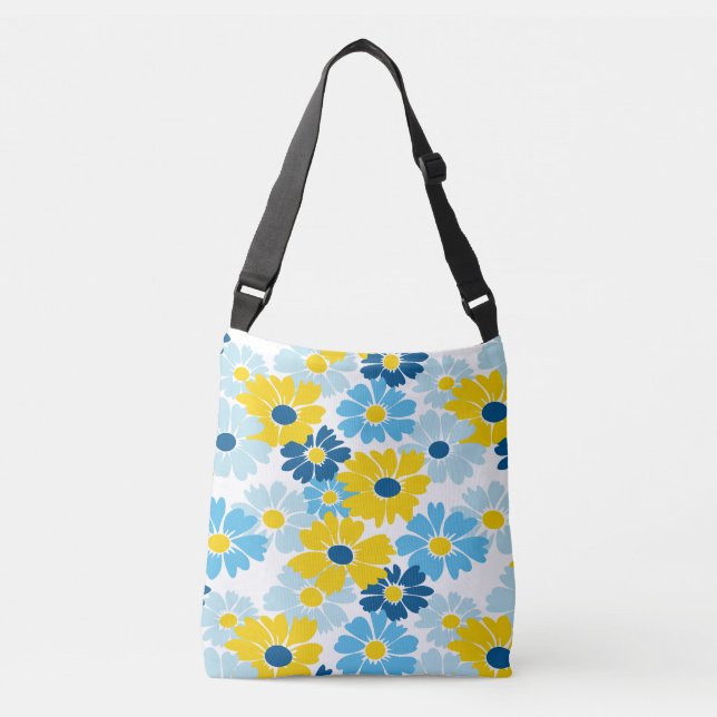 Bolso Cruzado Sunshine Blue Sky Blooming Daisy (Anverso)