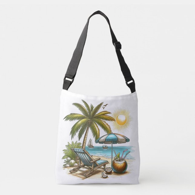 Bolso Cruzado Sunshine Palm Beach vacaciones (Anverso)