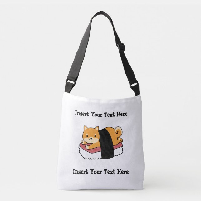 Bolso Cruzado Sushi Shiba Inu - Comida japonesa para perros ador (Anverso)