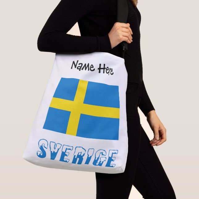 Bolso Cruzado Sverige och Svenska Flagge Personalizado (Detalle)