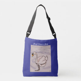 Bolso Cruzado Swan - Fuerza envuelta en azul profundo de belleza