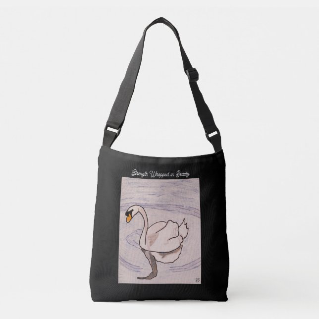 Bolso Cruzado Swan - Fuerza envuelta en negro de belleza (Anverso)
