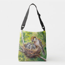 Bolso Cruzado Sweet Bird Nest Painting