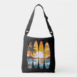 Bolso Cruzado Tablas de surf al atardecer