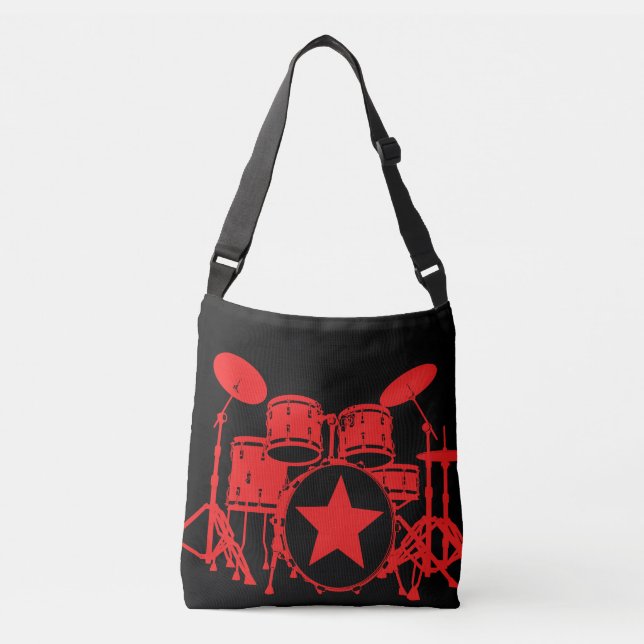 Bolso Cruzado Tambores rojos (Anverso)