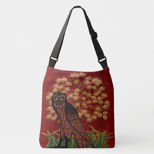 Bolso Cruzado Tapiz de búho (Anverso)