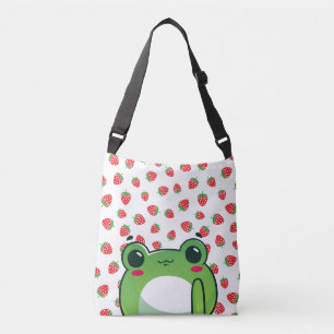 Bolso Cruzado Tarjeta postal de rana fresa Kawaii