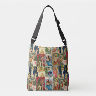 Bolso Cruzado Tarjetas de Navidades muy antiguas con collaraje d
