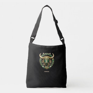 Bolso Cruzado Taurus Bull, Esmeralda y Oro Personalizado