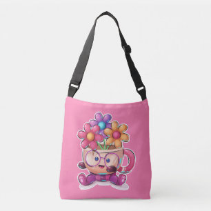 Bolso Cruzado Taza de té pequeña feliz y linda