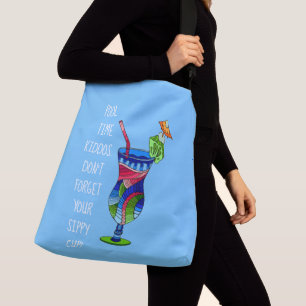 Bolso Cruzado Taza para adultos (azul), Playa linda