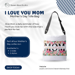 Bolso Cruzado "Te amo, mamá" Día de la Madre Tote