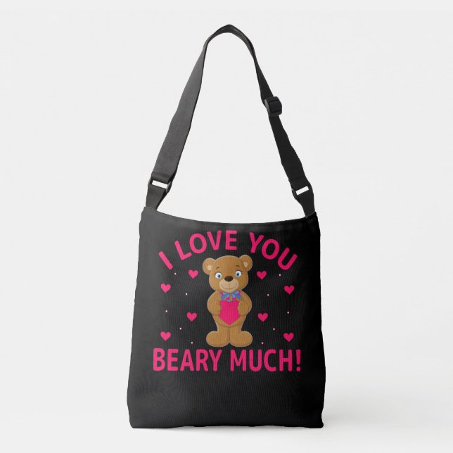 Bolso Cruzado Te Amo Mucho Teddy Bear (Anverso)