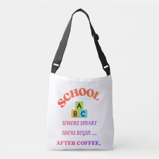 Bolso Cruzado Teacher Coffee Tote Bag – Funny School Quote