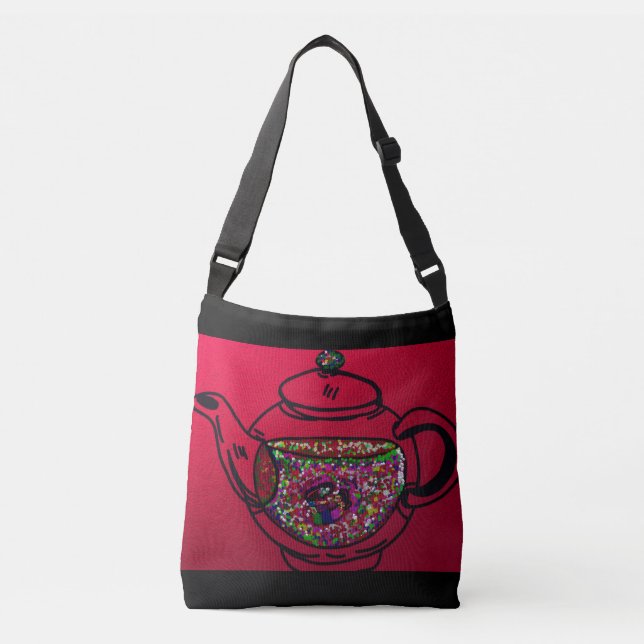 Bolso Cruzado Teapot of Flowers  (Anverso)