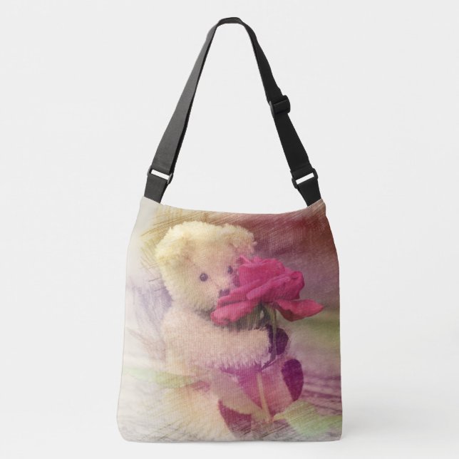 Bolso Cruzado Teddy Bear Rosa (Anverso)