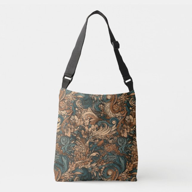 Bolso Cruzado Tejidos florales de Art Nouveau (Anverso)