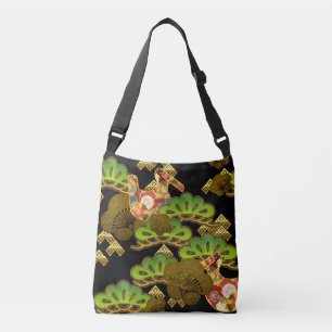 Bolso Cruzado Tela de Kimono inspirada en tela japonesa