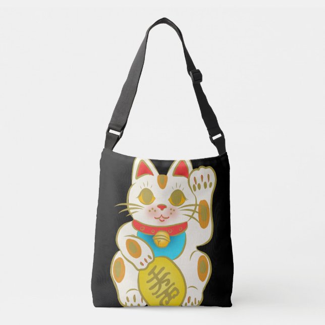 Bolso Cruzado Tela de Kimono inspirada en tela japonesa (Anverso)