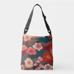 Bolso Cruzado Tela de Kimono inspirada en tela japonesa