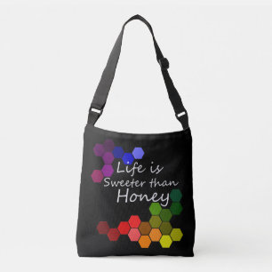 Bolso Cruzado Tema De Miel Con Palabras Positivas