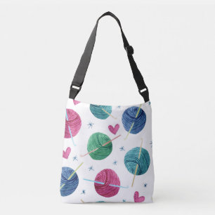 Bolso Cruzado Tema de punto, acuarela patrón sin fisuras.