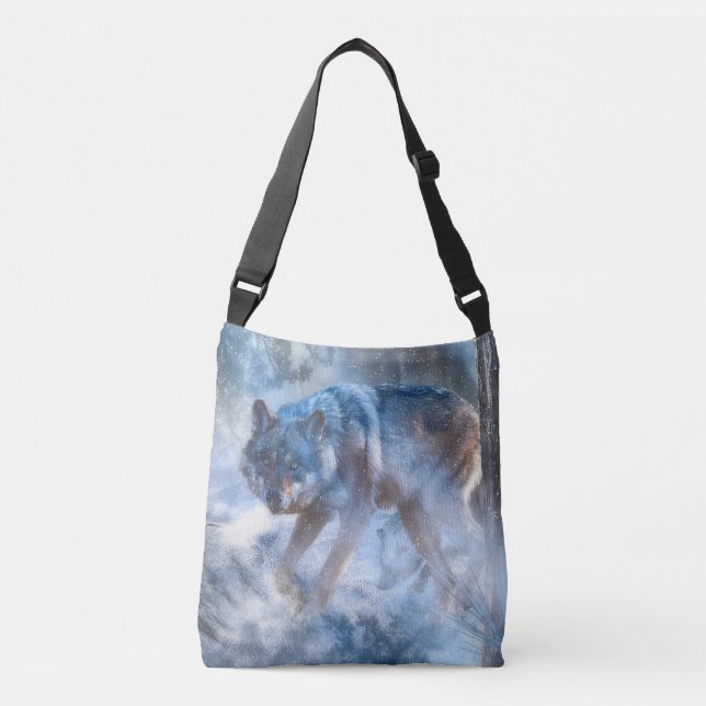 Bolso Cruzado TEMPORADA Gris DE Lobo DE LA LLUVIA (Anverso)