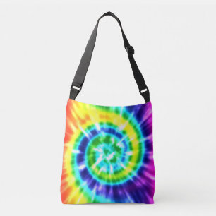 Bolso Cruzado Teñido anudado retro Boho colorido de la paz del