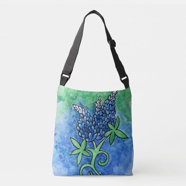 Bolso Cruzado Texas Bluebonnets (Anverso)