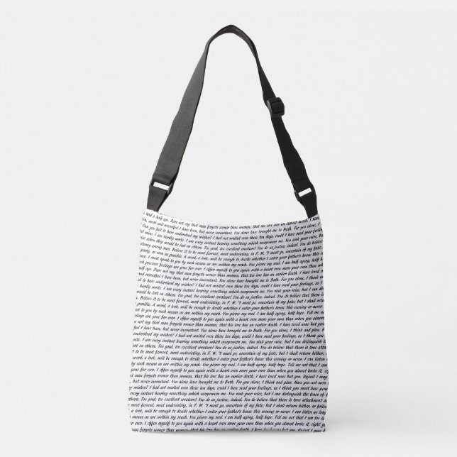 Bolso Cruzado Texto de la persuasión (Anverso)