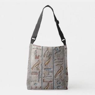 Bolso Cruzado Texto grabado en jeroglífico antiguo egipcio