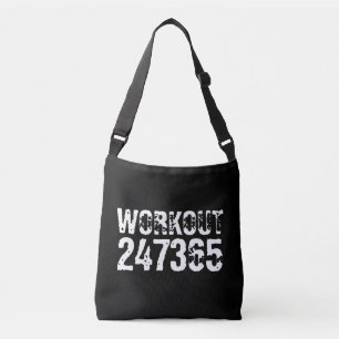 Bolso Cruzado Texto grabado y desgastado Workout 247365 white
