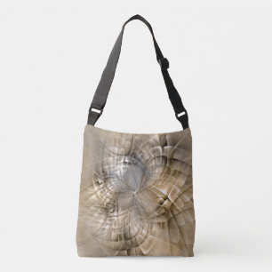 Bolso Cruzado Textura de arte fractal moderno abstracto tonos ti