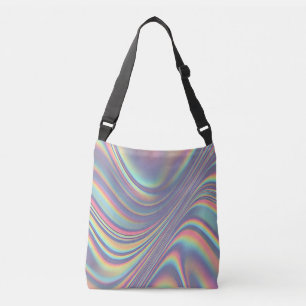 Bolso Cruzado Textura de giro holográfico iridiscente