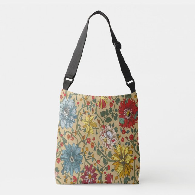Bolso Cruzado Textura de las flores (Anverso)