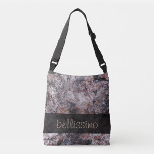 Bolso Cruzado Textura rosácea de la roca de la geología