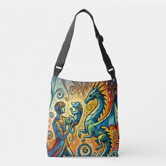 Bolso Cruzado  the dragon keeper (Anverso)