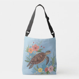 Bolso Cruzado The illustration of a sea turtle