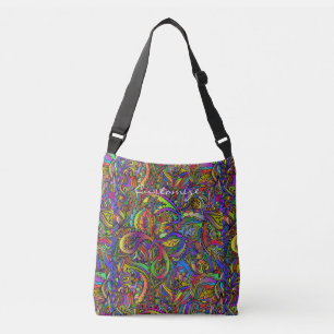 Bolso Cruzado Thunder_Cove de diseño psicodélico de Hippie Groov