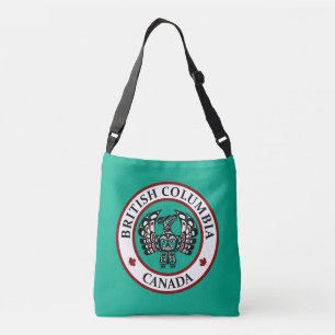 Bolso Cruzado Thunderbird de arte nativo americano Red Black Hai