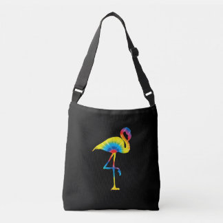 Bolso Cruzado Tie Dye Flamingo Rainbow Print Bird Animal Hippie