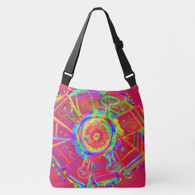 Bolso Cruzado Tie-Dye Wheel Fan Flower (Anverso)
