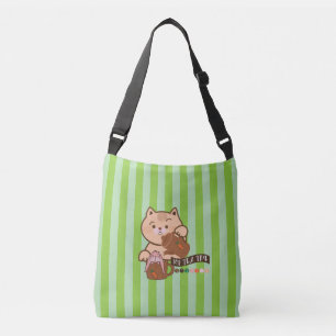 Bolso Cruzado tiempo de té de gato y conejo