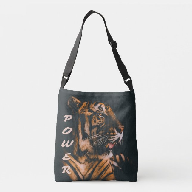 Bolso Cruzado Tiger Power Stripes Fierst Motivational (Reverso)
