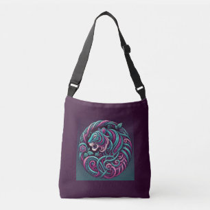 Bolso Cruzado Tigre de Swirly colorido