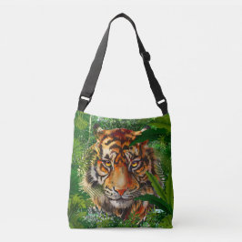 Bolso Cruzado Tigre verde - Vida silvestre de la naturaleza de l