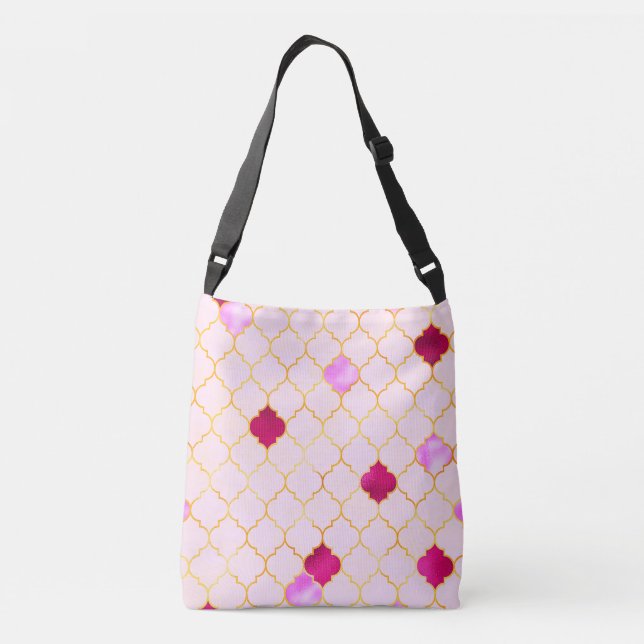 Bolso Cruzado Tile rosa árabe (Reverso)