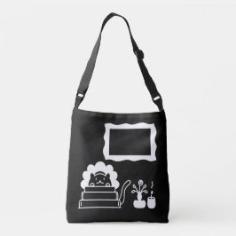Bolso Cruzado Títulos de libros personalizados y marco de imagen