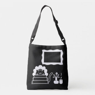 Bolso Cruzado Títulos de libros personalizados y marco de imagen